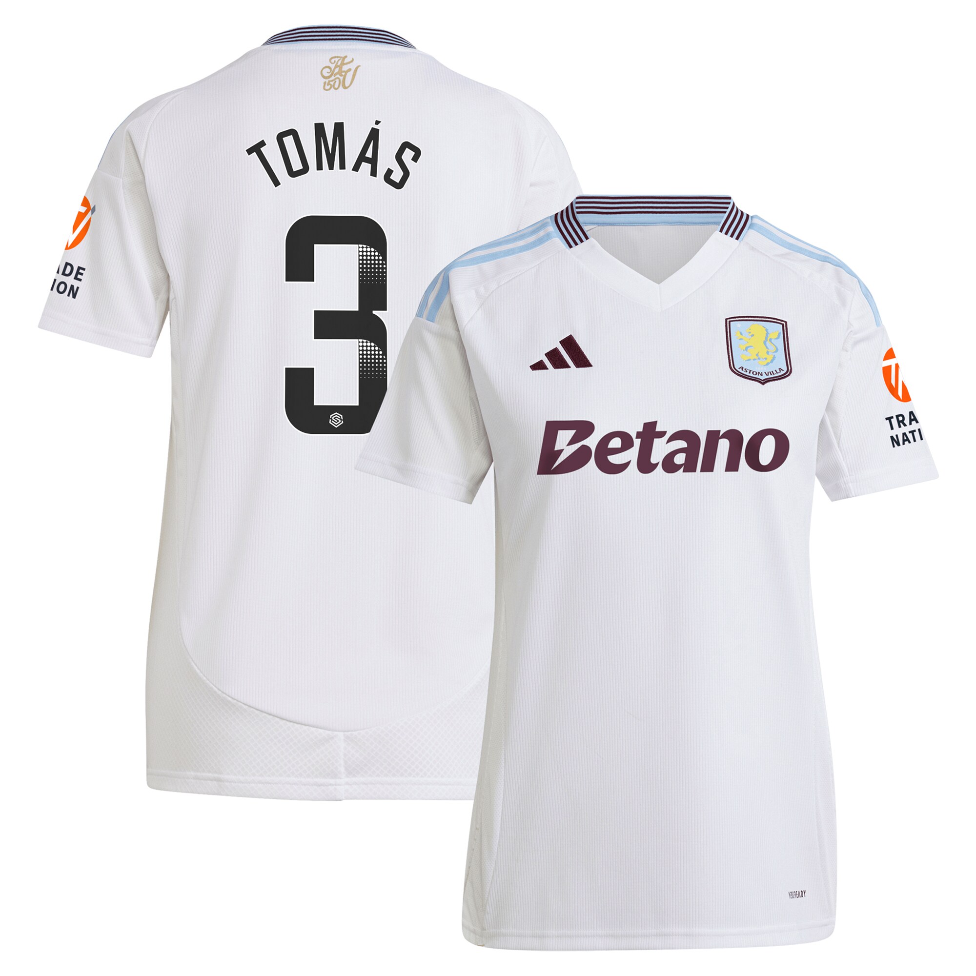 aston villa wsl away shirt 2024-25 – womens with tomás 3 printing Collection | Aston Villa Shirts and Official Gear